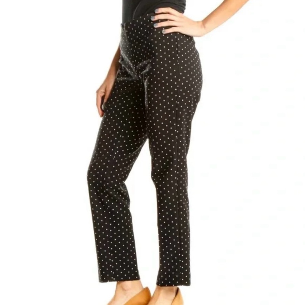 NWT Adrianna Papell Slim Polka Dot Printed Kate Fit Pants 6